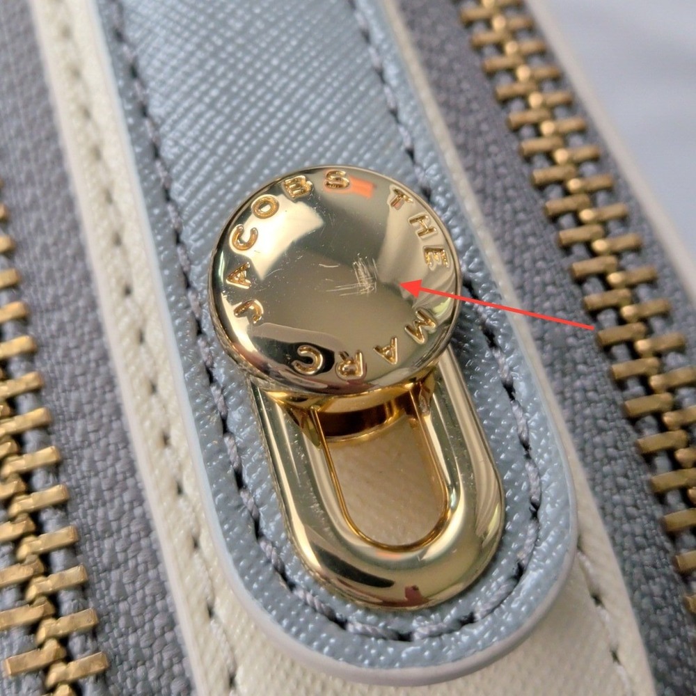 Marc Jacobs The Sure Shot Large Snapshot Crossbody Purse Gray M0015898 - Picture 12 of 16